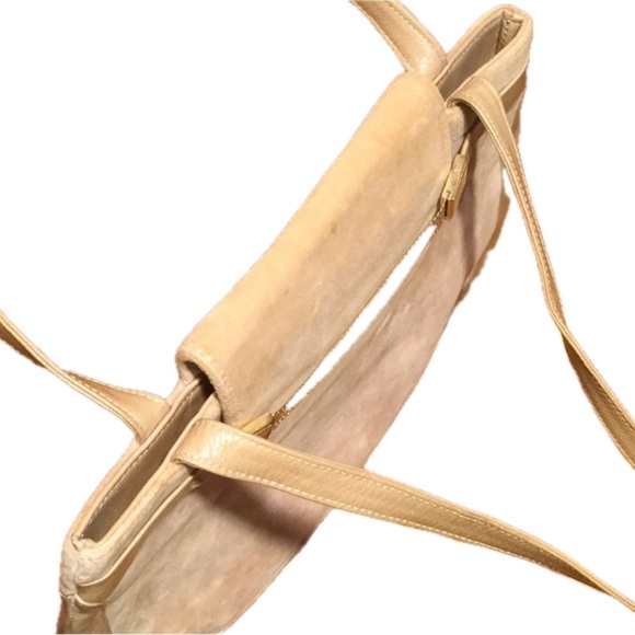 Gianni Versace Vintage Medusa Velvet Patent Leather Shoulder Bag Gold Swag Slim - Picture 9 of 12